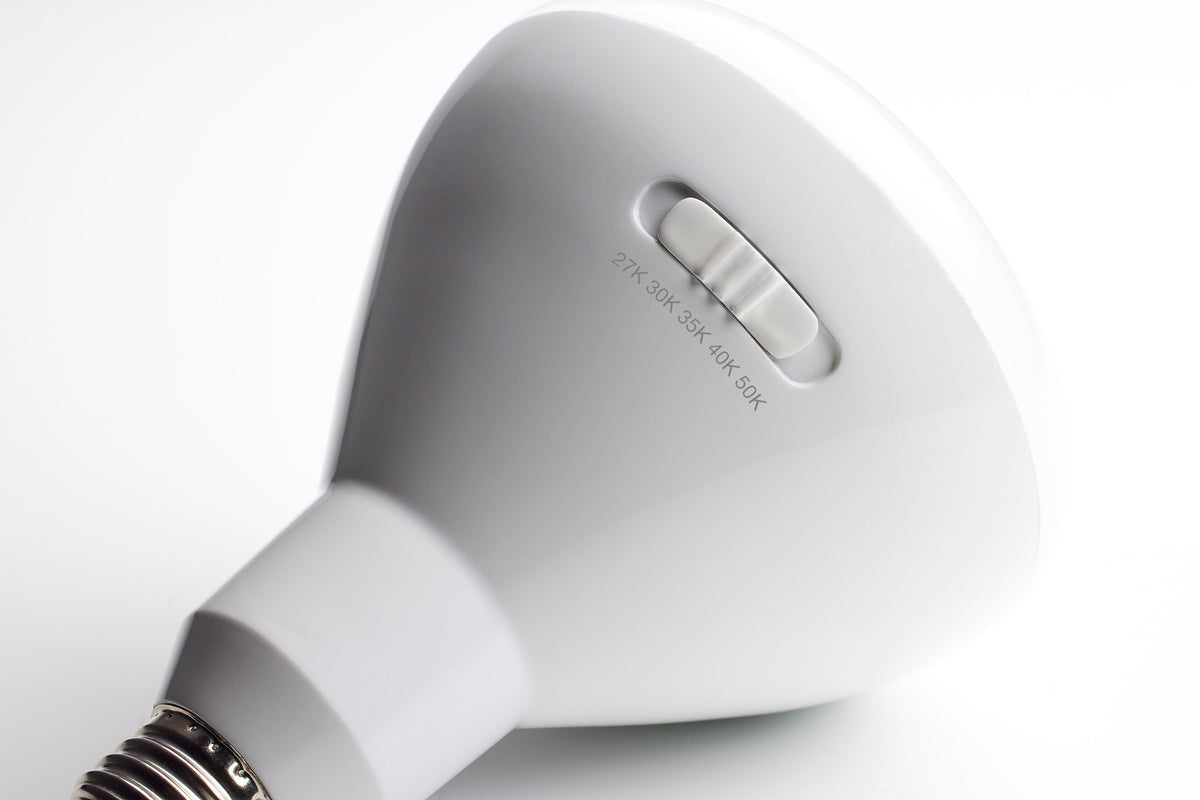 13 Watt BR40 LED - Medium Base - CCT Selectable - White Finish - 90 CRI - 120 Volt