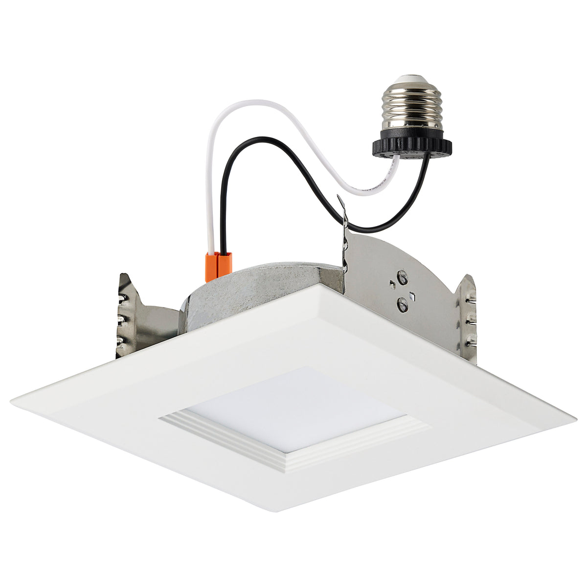 6.7 Watt LED Downlight Retrofit - 4 Inches - Selectable - Square - White Finish - 120 Volt lighting product