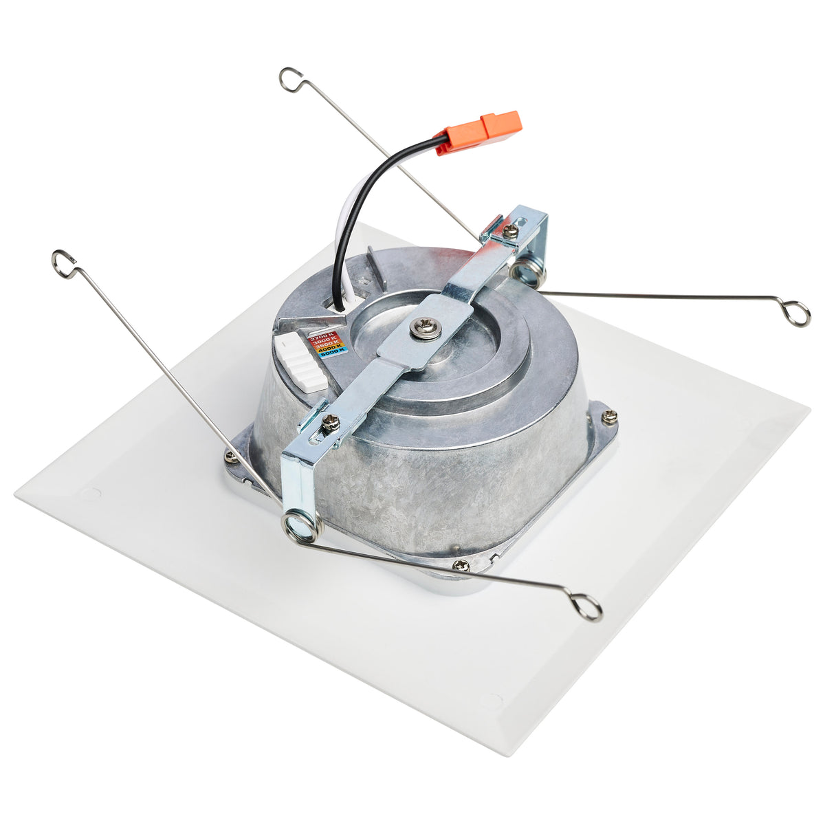 9 Watt LED Downlight Retrofit - 5-6 Inches - CCT Selectable - Square - White Finish - 120 Volt