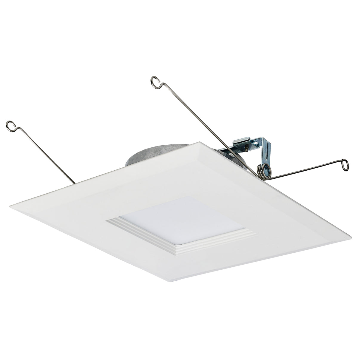 9 Watt LED Downlight Retrofit - 5-6 Inches - CCT Selectable - Square - White Finish - 120 Volt