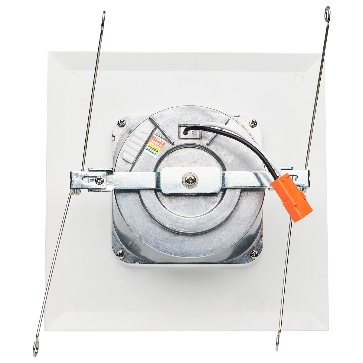 9 Watt LED Downlight Retrofit - 5-6 Inches - CCT Selectable - Square - White Finish - 120 Volt