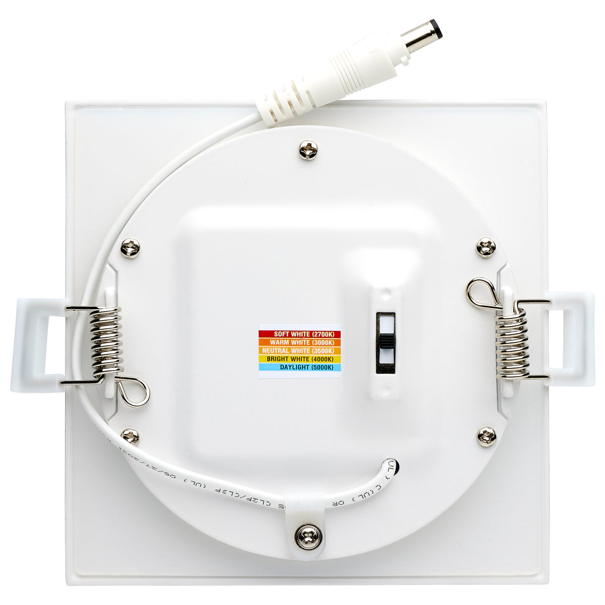 10 Watt LED Direct Wire Downlight - Edge-lit - 4-Inch - CCT Selectable - Square - Remote Driver