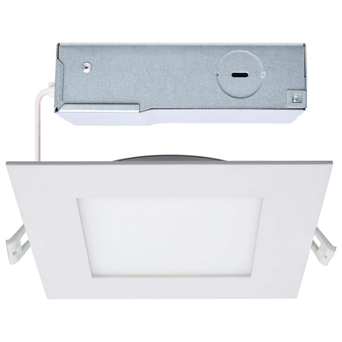 12 Watt LED Direct Wire Downlight - Edge-lit - 6-Inch - Selectable - Square - Remote Driver bulb or fixture view