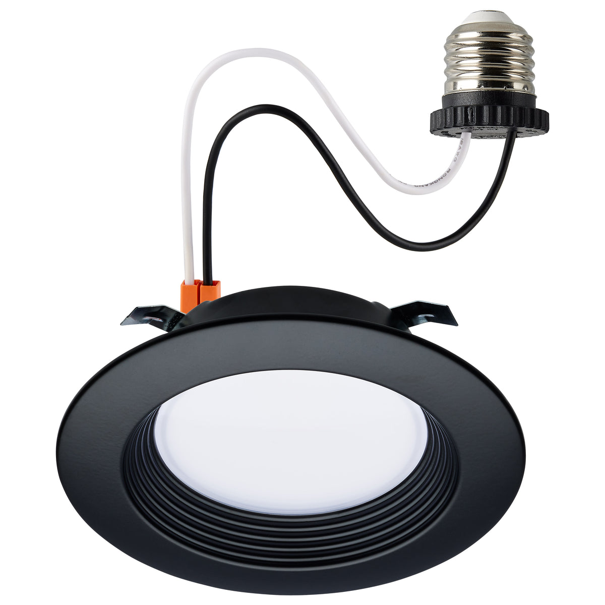 6.7 Watt - LED Downlight Retrofit - 4 Inch - Selectable - 120 Volts - Black Finish bulb or fixture view