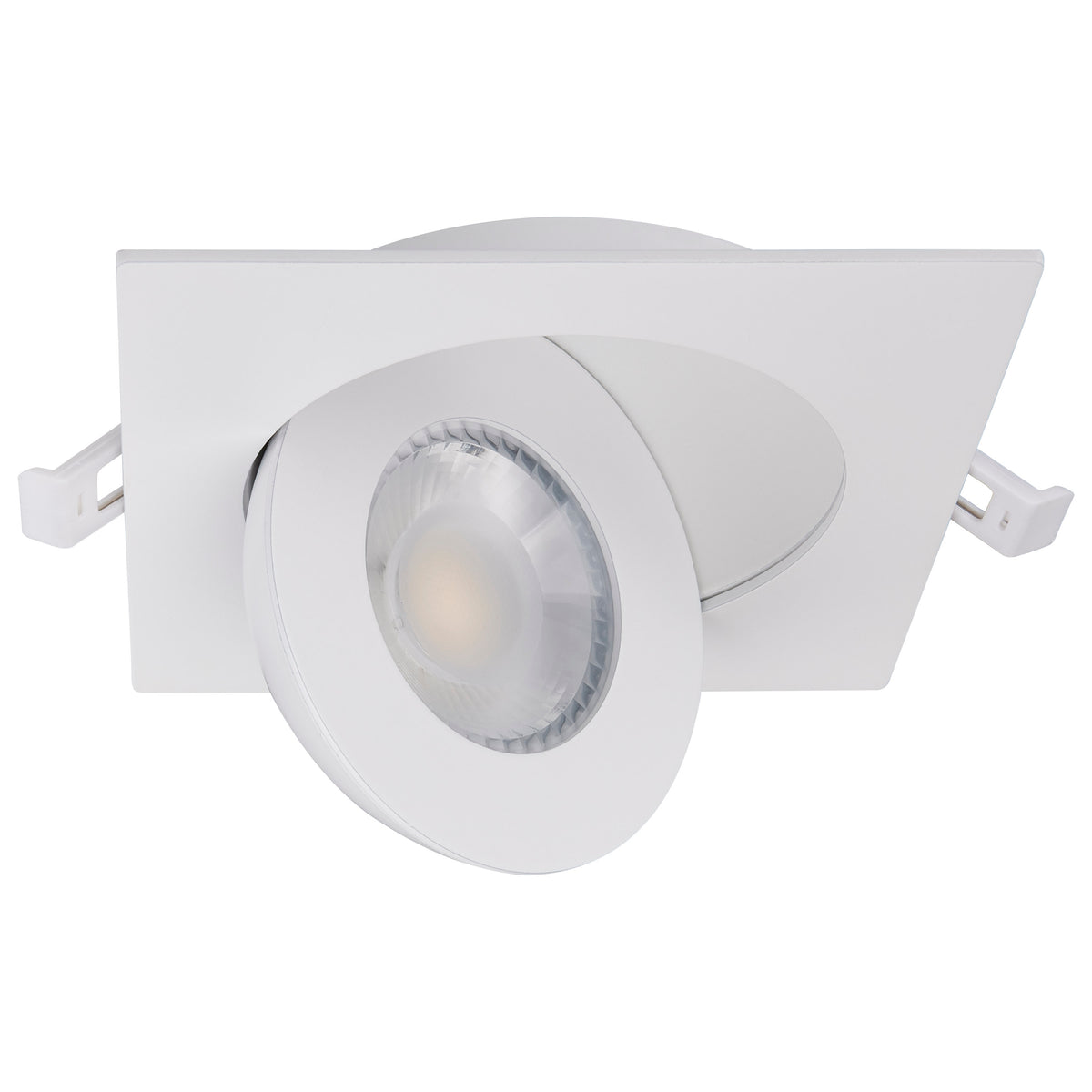 9 Watt - CCT Selectable - LED Direct Wire Downlight - GimbaLED - 4 Inch Square - Remote Driver - White