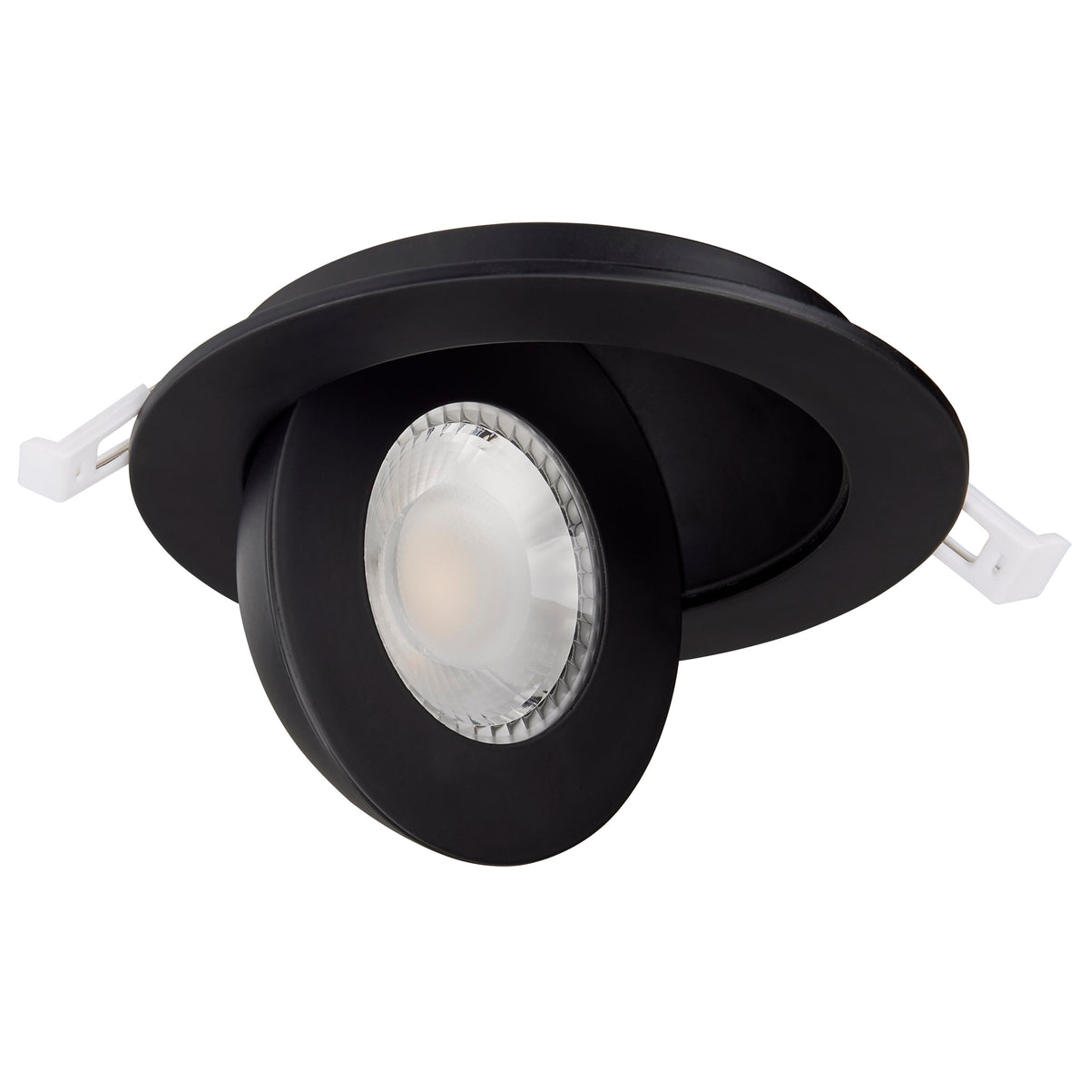 9 Watt - CCT Selectable - LED Direct Wire Downlight - GimbaLED - 4 Inch Round - Remote Driver - Black