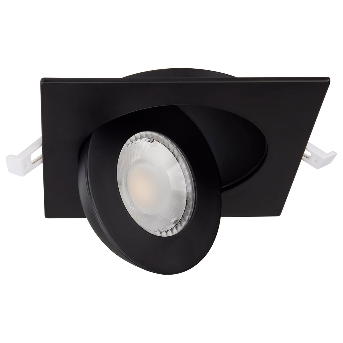 9 Watt - CCT Selectable - LED Direct Wire Downlight - GimbaLED - 4 Inch Square - Remote Driver - Black
