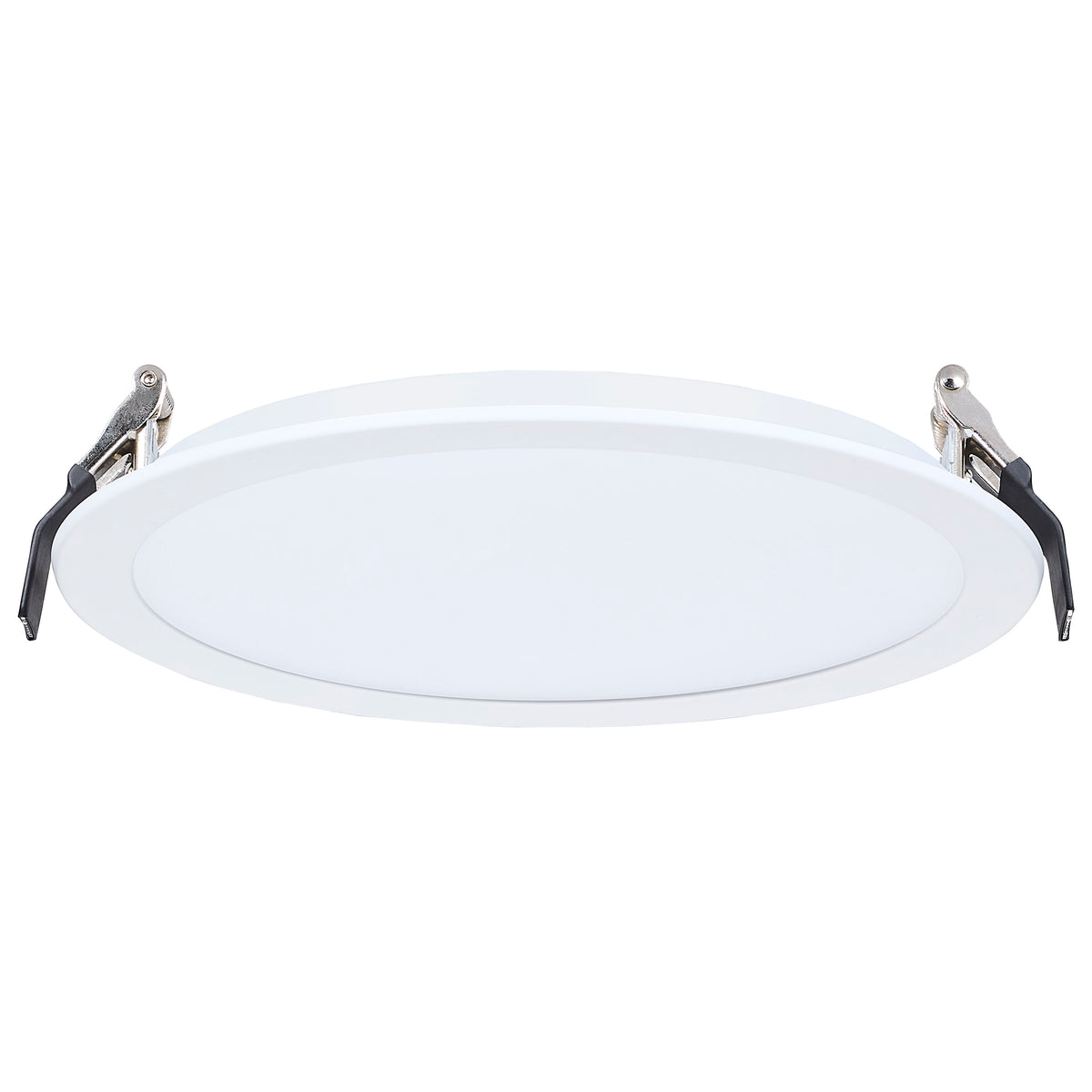 20 Watt - 8 Inch LED Direct Wire Downlight - Remote Driver - CCT Selectable - Dual Dimming - Flat Face - Round - White Finish