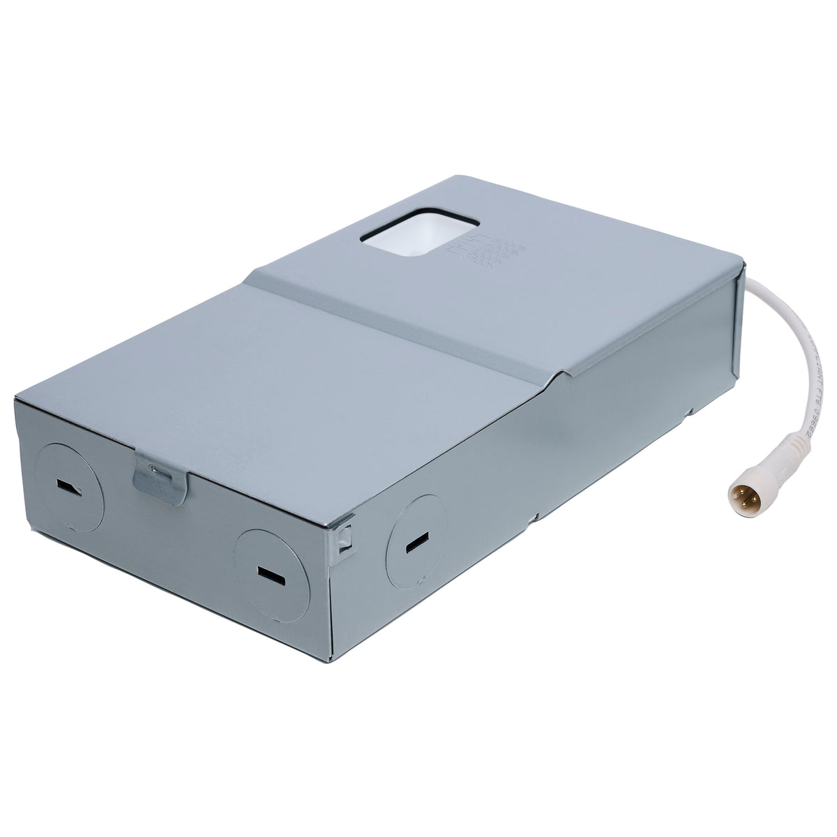 38 Watt - 12 Inch LED Direct Wire Downlight - Remote Driver - CCT Selectable - Dual Dimming - Flat Face - Round - White Finish