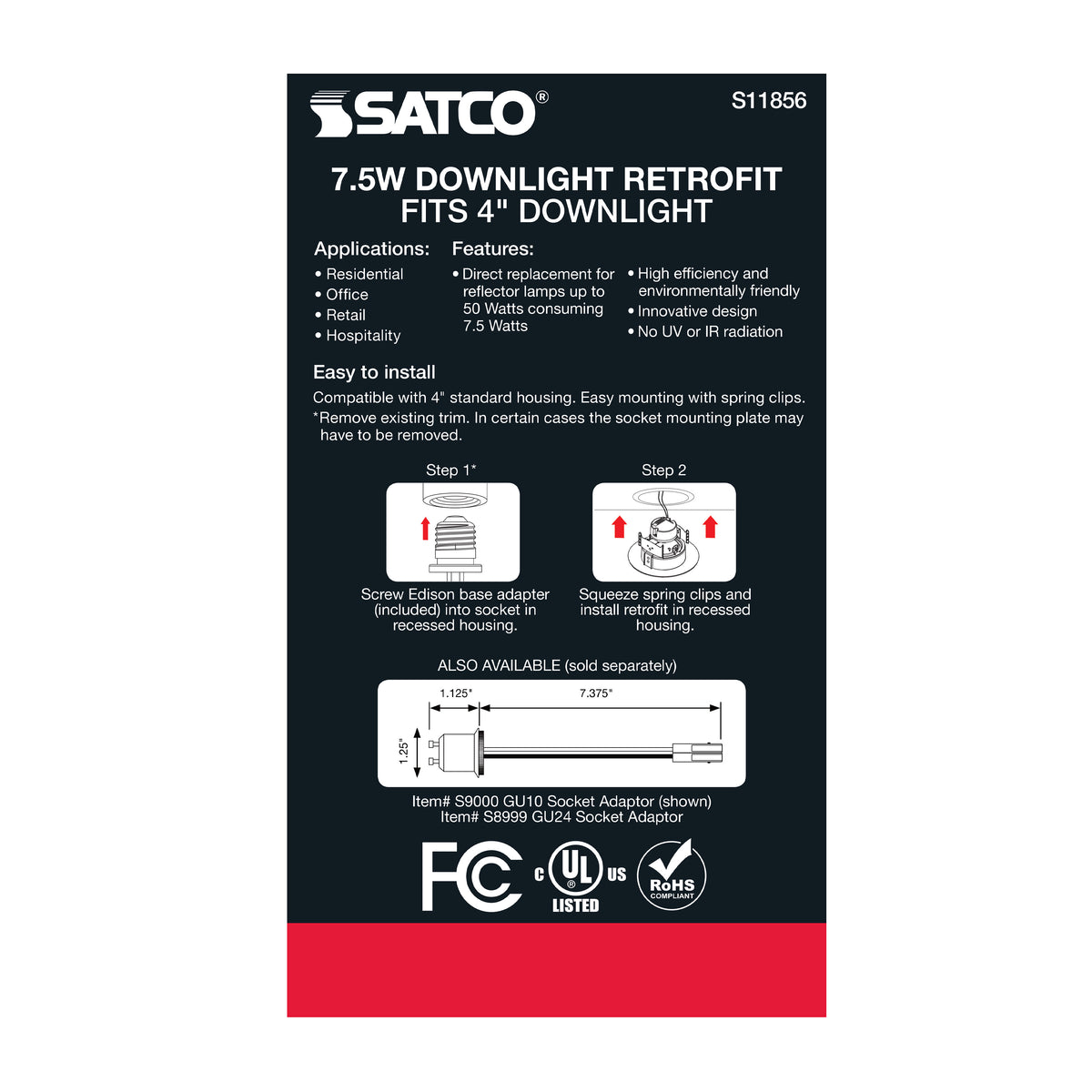 7.5 Watt - LED Retrofit Downlight - GimbaLED - 120 Volt - CCT Selectable - Bronze Finish