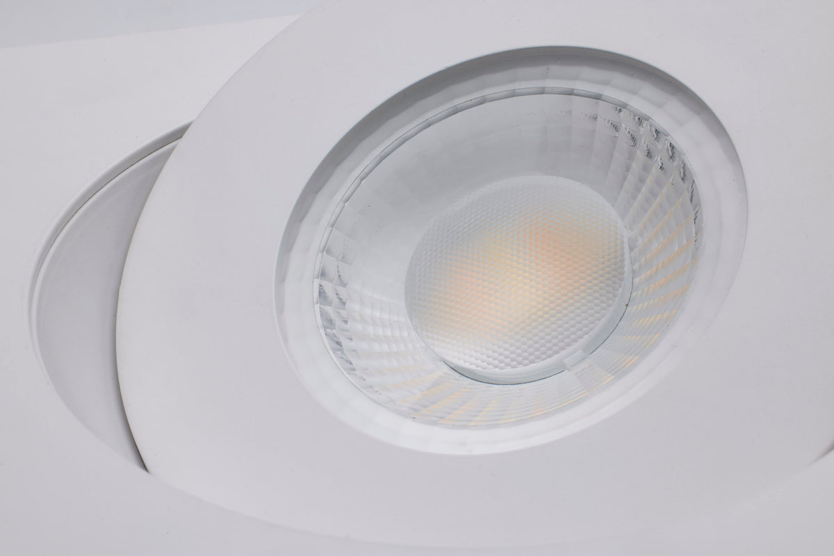 15 Watt - CCT Selectable - LED Direct Wire Downlight - GimbaLED - 6 Inch Square - Remote Driver - White
