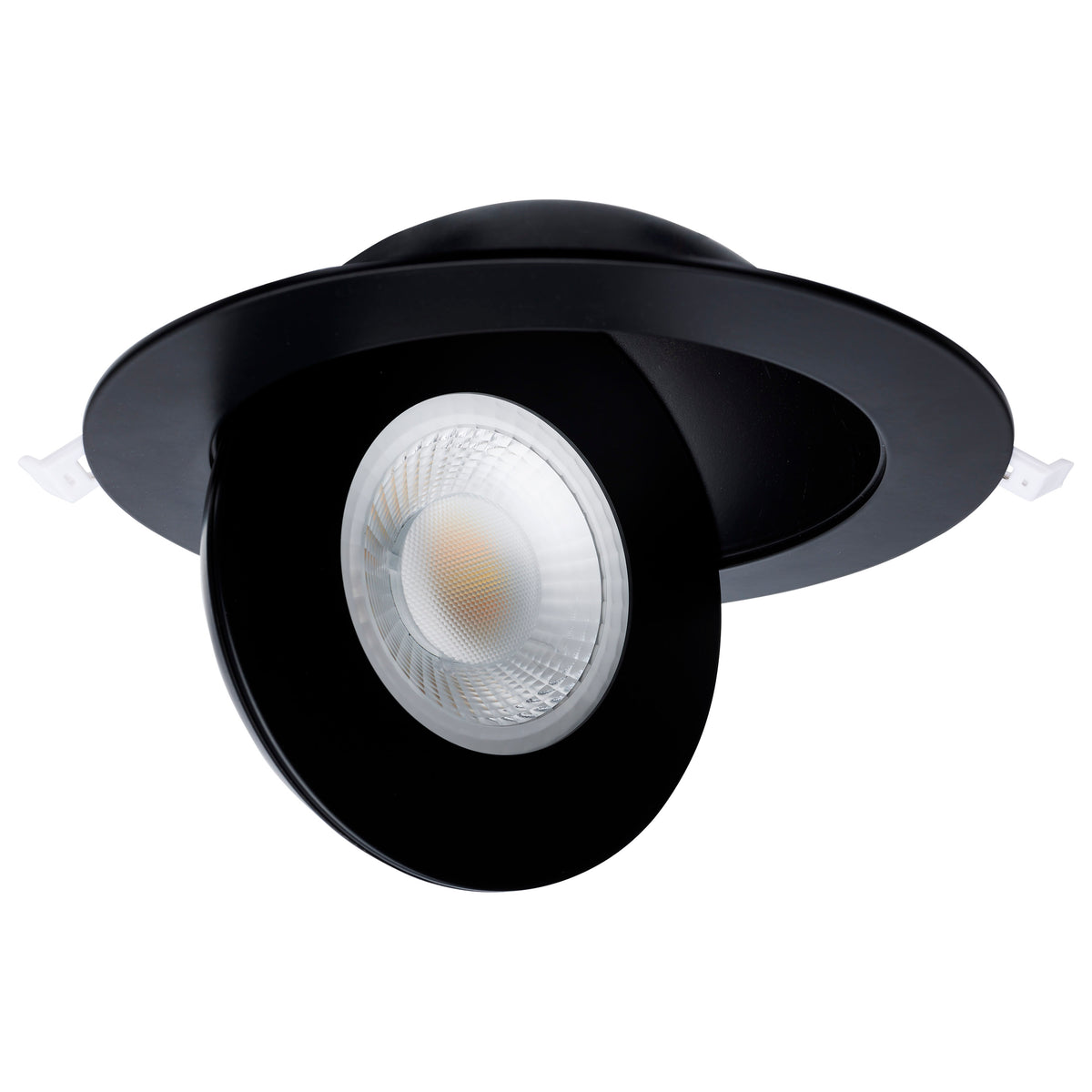 15 Watt - CCT Selectable - LED Direct Wire Downlight - GimbaLED - 6 Inch Round - Remote Driver - Black