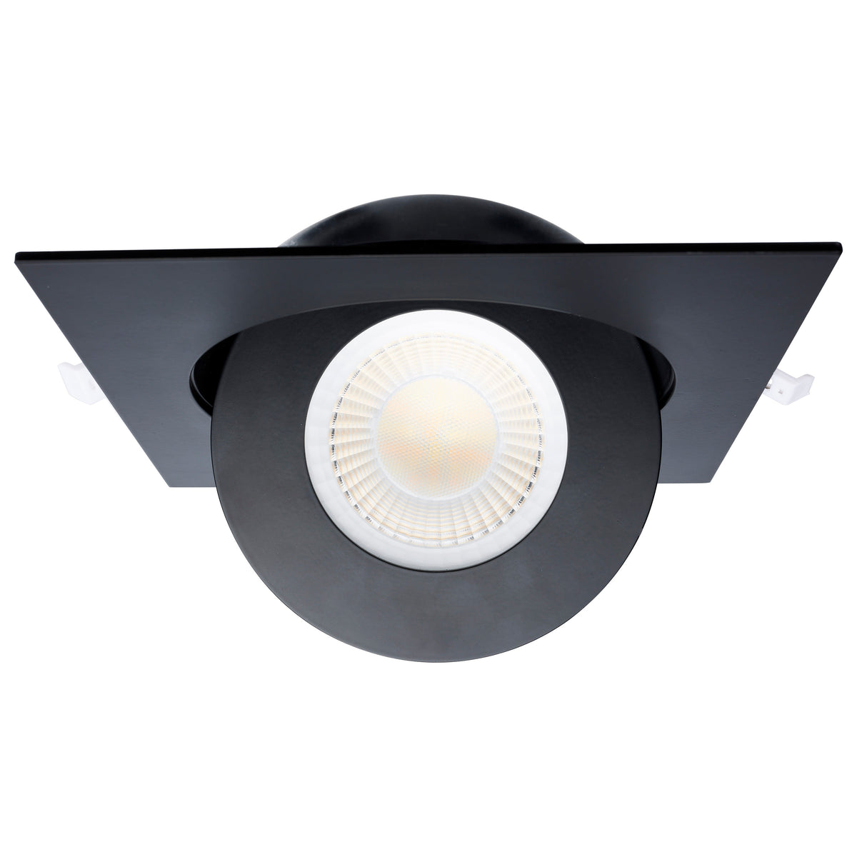 15 Watt - CCT Selectable - LED Direct Wire Downlight - GimbaLED - 6 Inch Square - Remote Driver - Black