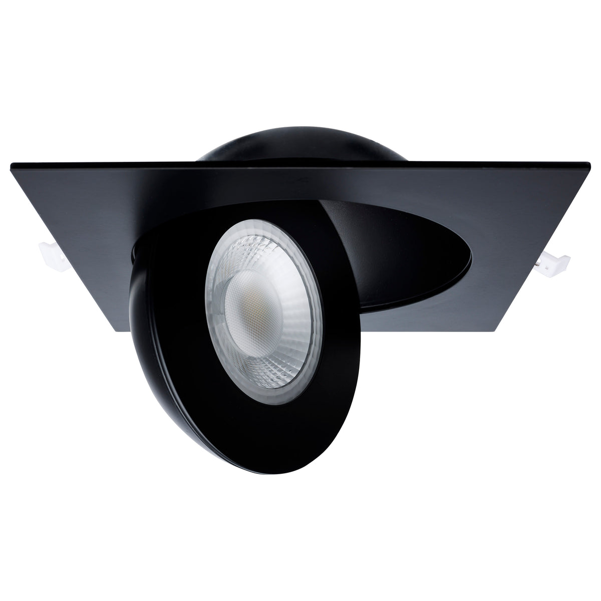 15 Watt - CCT Selectable - LED Direct Wire Downlight - GimbaLED - 6 Inch Square - Remote Driver - Black