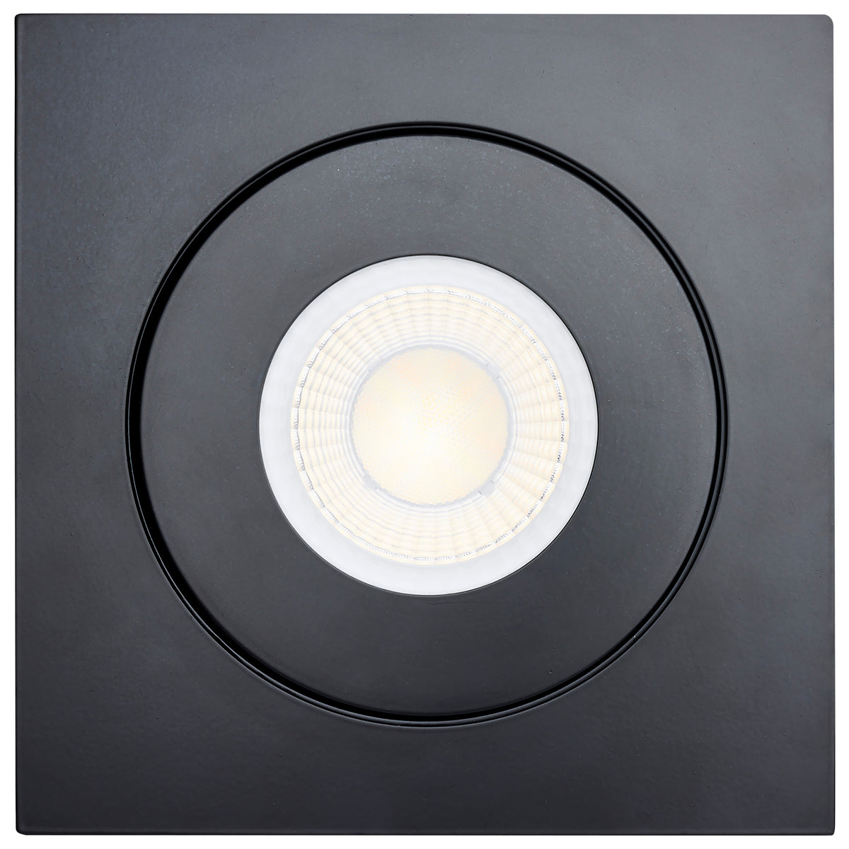 15 Watt - CCT Selectable - LED Direct Wire Downlight - GimbaLED - 6 Inch Square - Remote Driver - Black