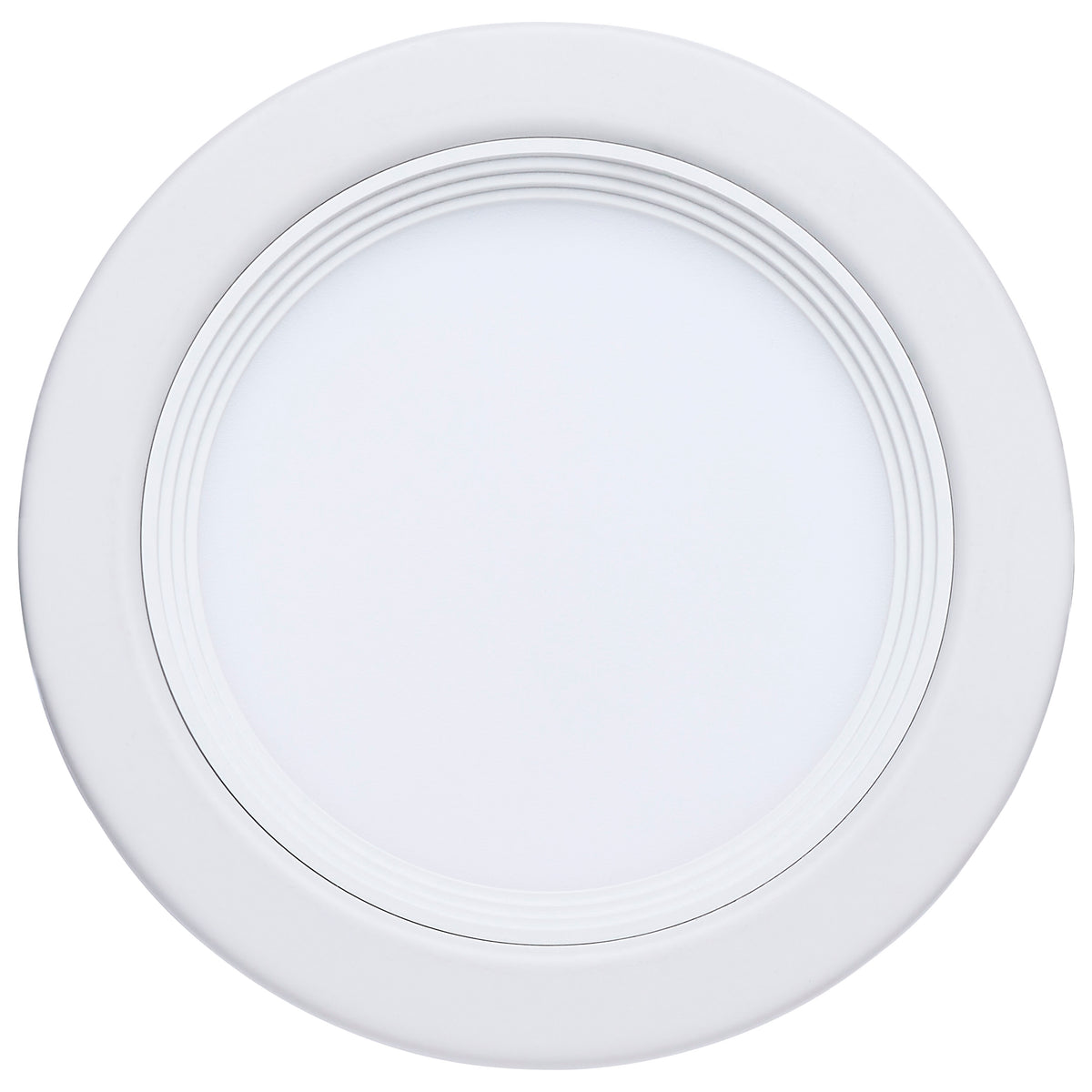 10 Watt LED - Fire Rated 4 Inch Direct Wire Slim Fit Step Baffle Downlight - Round Shape - White Finish - CCT Selectable - 120 Volts - Dimmable