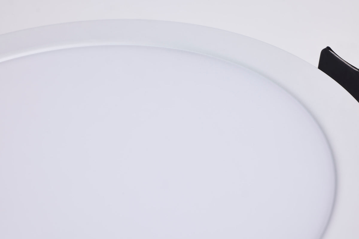 13 Watt LED - Fire Rated 6 Inch - Direct Wire Slim Fit Flat Face Downlight - Round Shape - White Finish - CCT Selectable - 120-277 Volts - 0-10V Dimmable