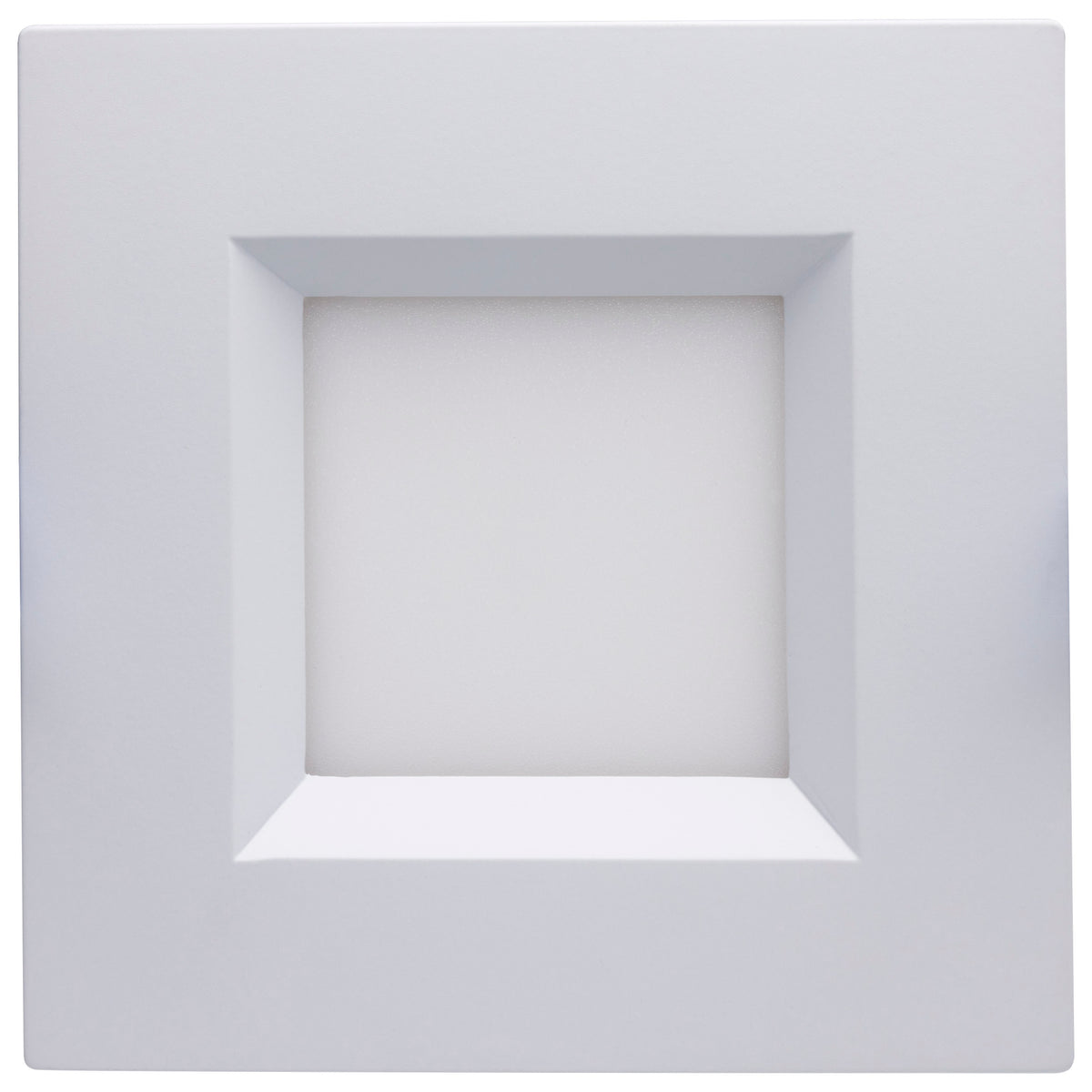 9 Watt LED Direct Wire Downlight - Slimfit - Smooth Baffle - 4 Inch - CCT Selectable - Square - Remote Driver - White Finish