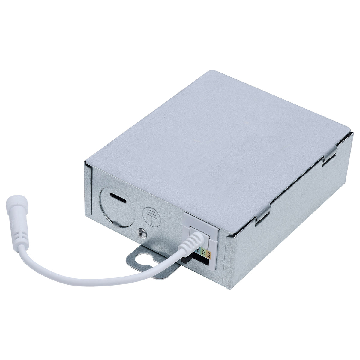 9 Watt LED Direct Wire Downlight - Slimfit - Smooth Baffle - 4 Inch - CCT Selectable - Square - Remote Driver - White Finish