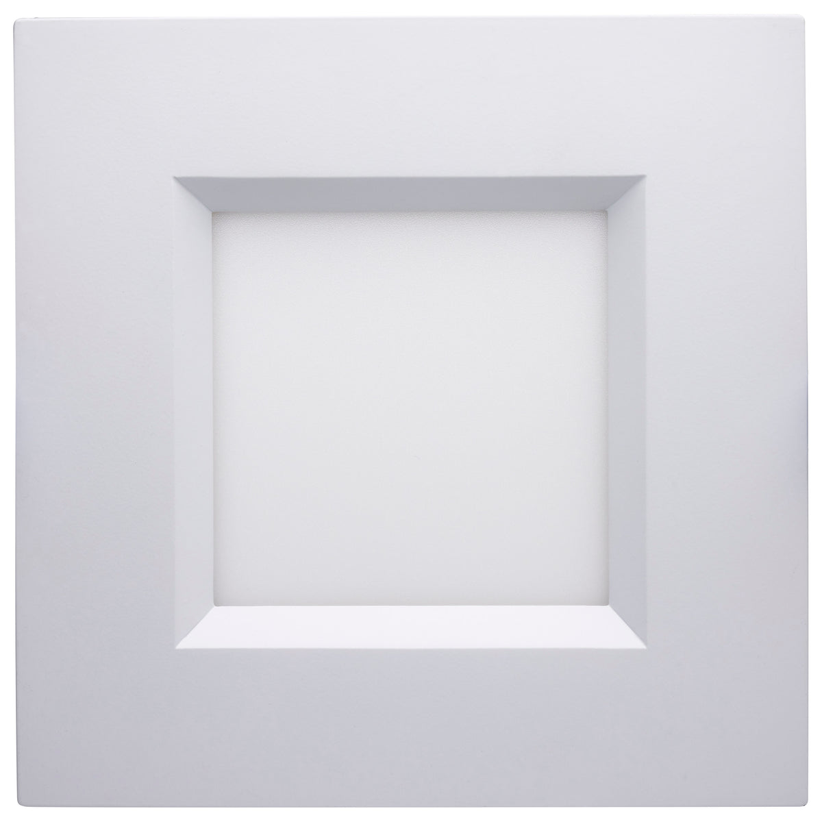 12 Watt LED Direct Wire Downlight - Slimfit - Smooth Baffle - 6 Inch - CCT Selectable - Square - Remote Driver - White Finish