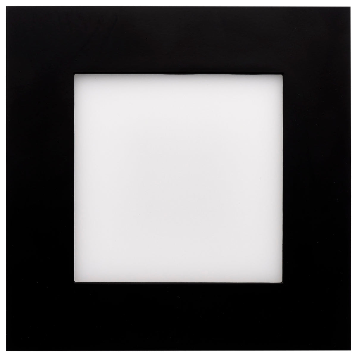 12 Watt LED Direct Wire Downlight - 6-Inch - CCT Selectable - Square - Remote Driver - Black Finish