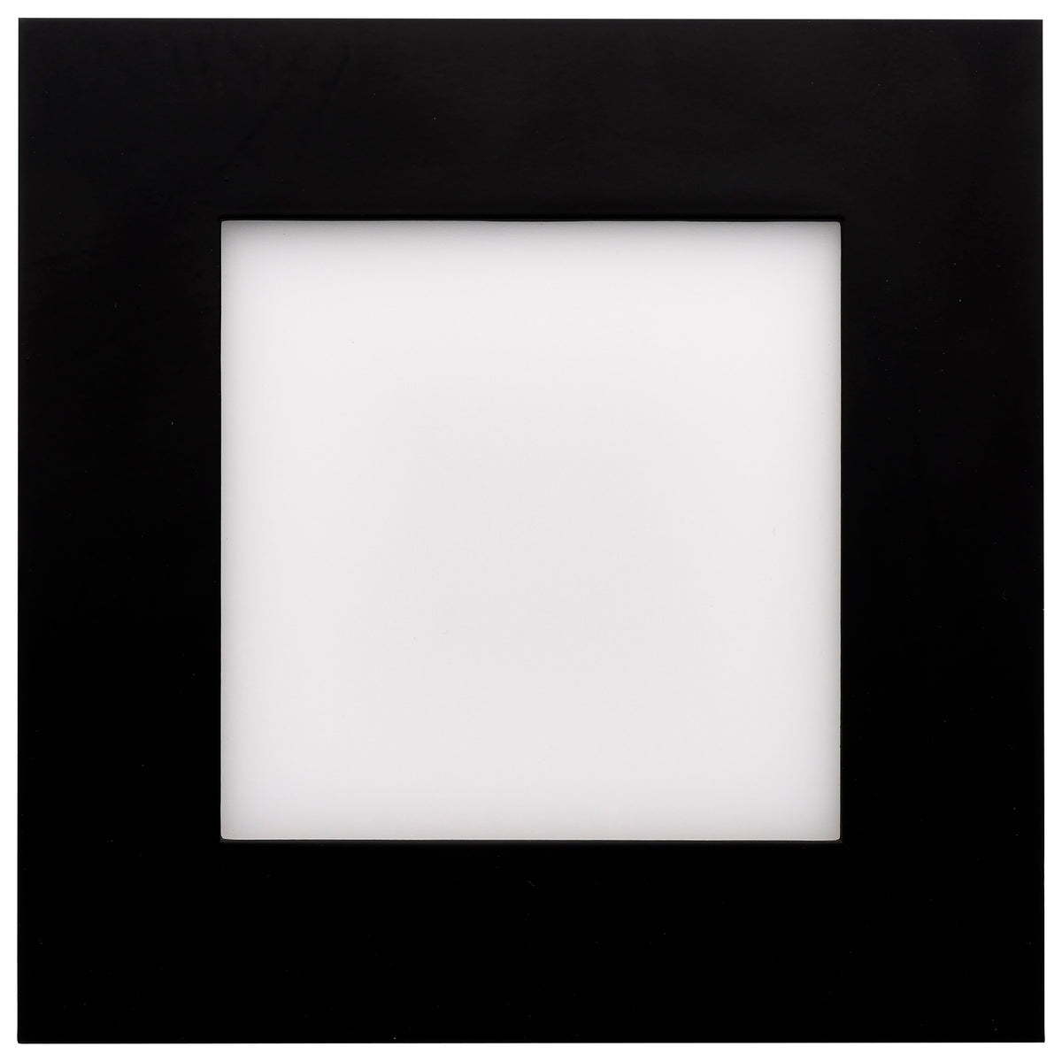 12 Watt - LED Direct Wire Downlight - Edge-lit - 6 inch - CCT Selectable - 120 volt - Dimmable - Square - Remote Driver - Black Finish