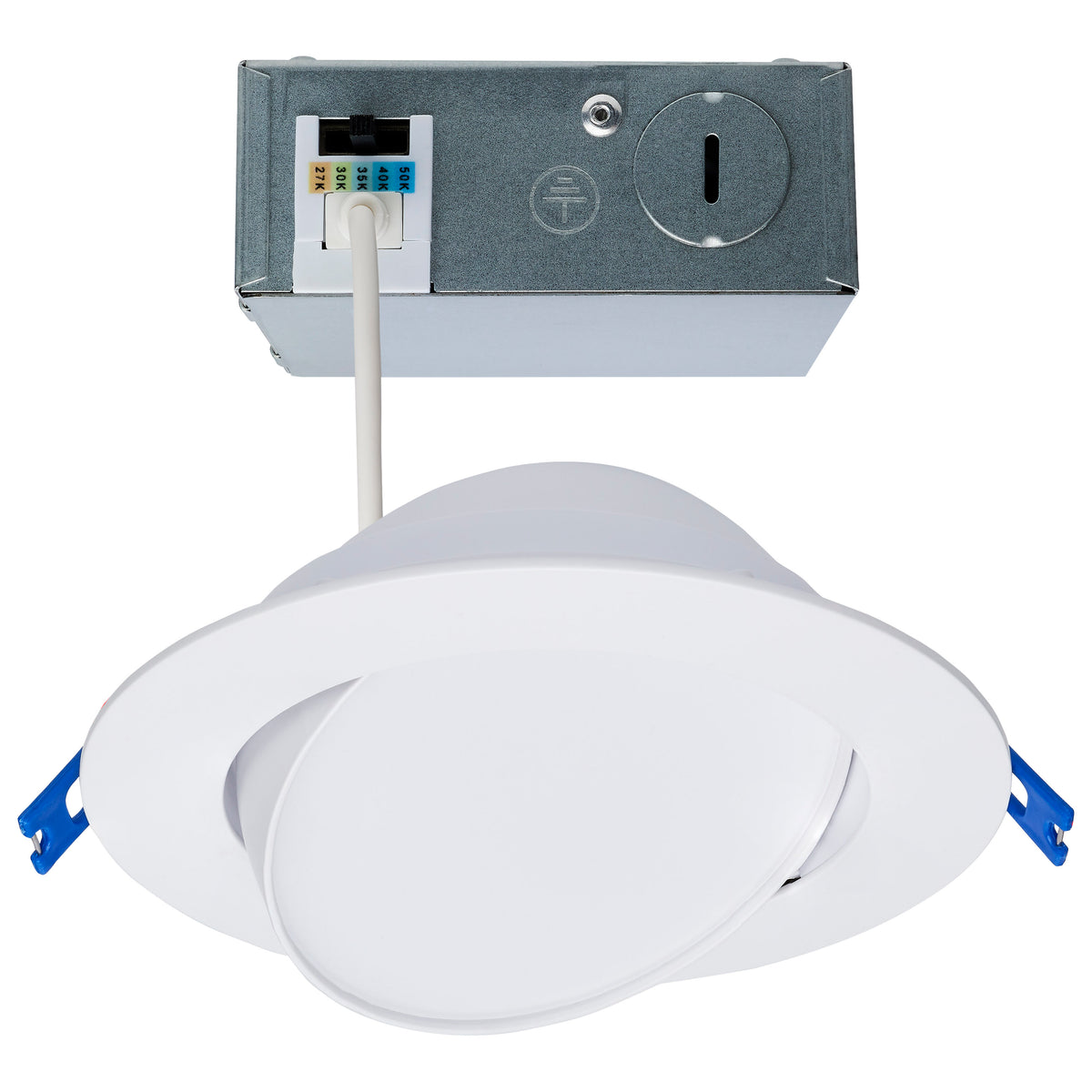 14 Watt - 6" - Directional Low-Profile Downlight - Selectable - 120 Volt - White Finish product image