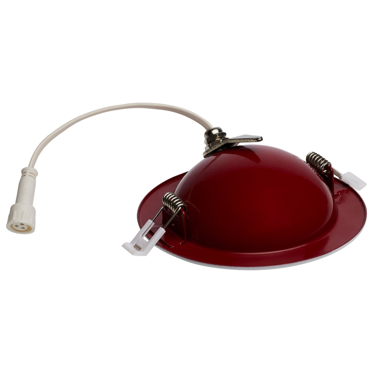 9 Watt LED - Fire Rated - 4 Inch Direct Wire Directional Downlight - Round Shape - White Finish - CCT Selectable - Dimmable - 120 Volts
