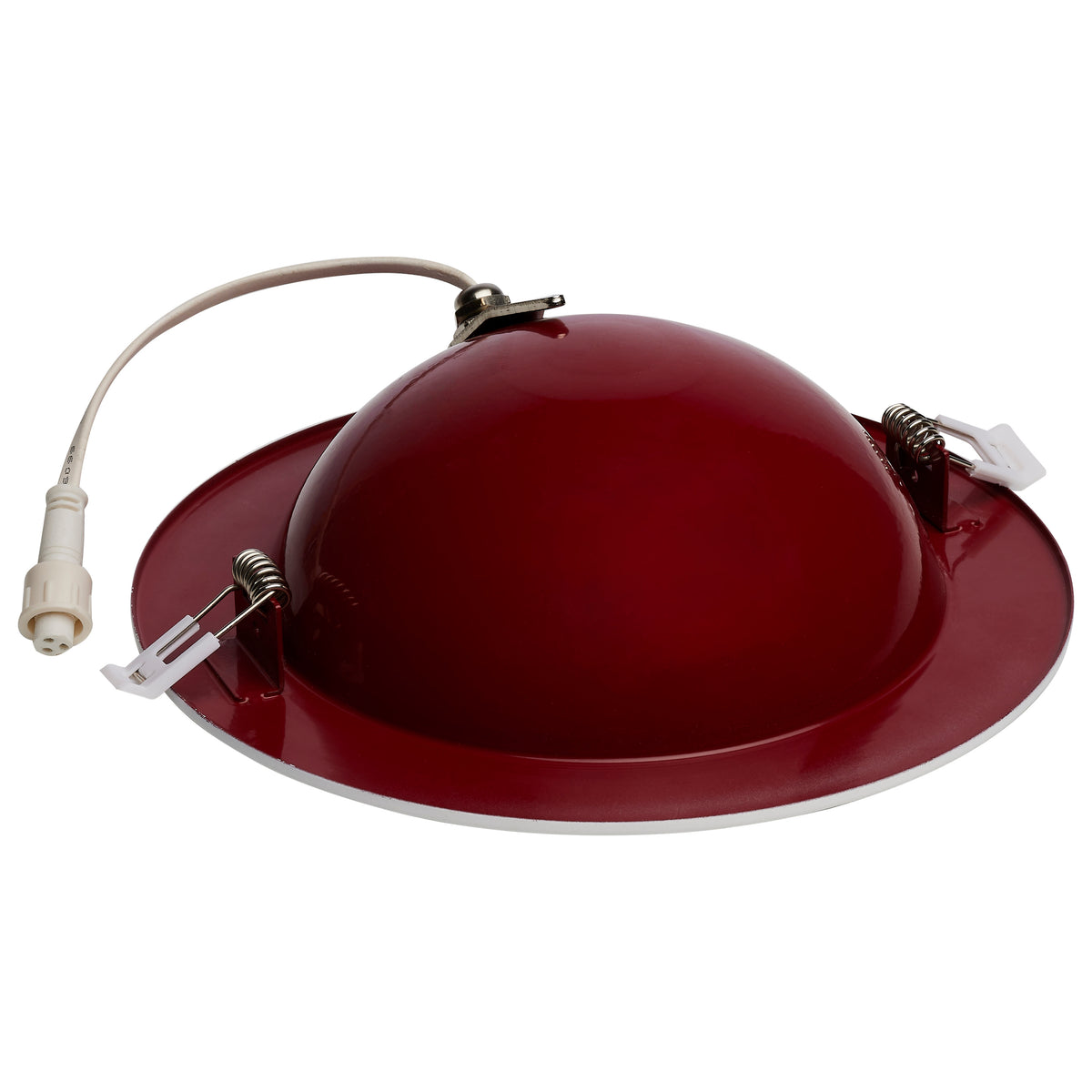 15 Watt LED - Fire Rated - 6 Inch Direct Wire Directional Downlight - Round Shape - White Finish - CCT Selectable - Dimmable - 120 Volts