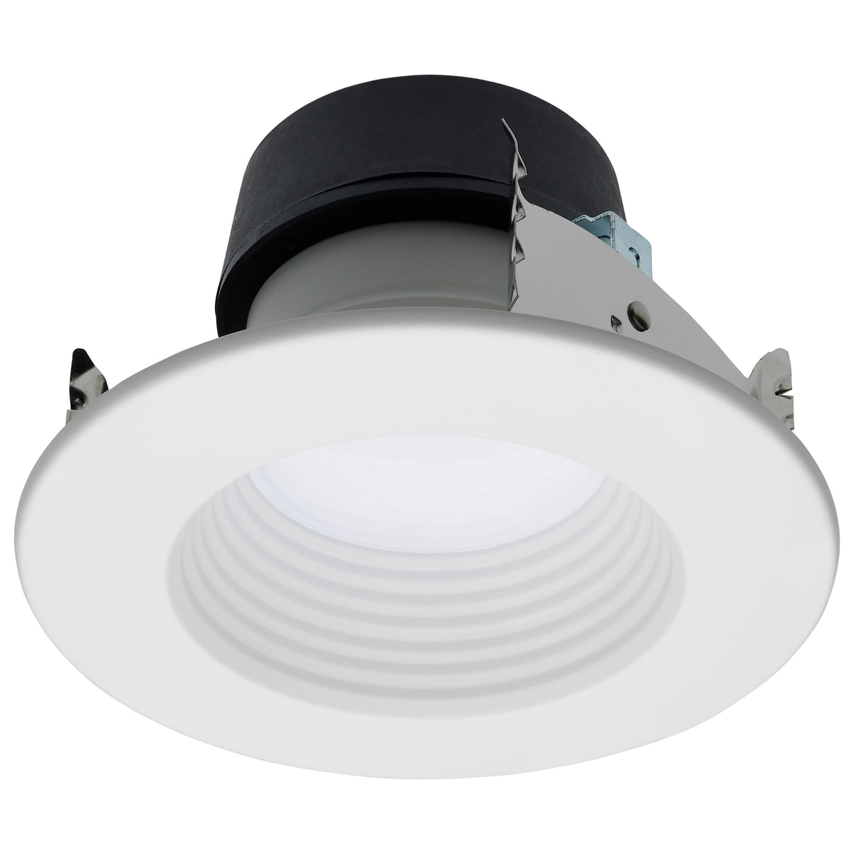 Field Selectable LED Downlight Retrofit - Deep Baffle - 5.8/7/9.5 Watts - 27K/30K/35K/40K/50K CCT - 4 Inch - Round Shape - White Finish - 120 Volts