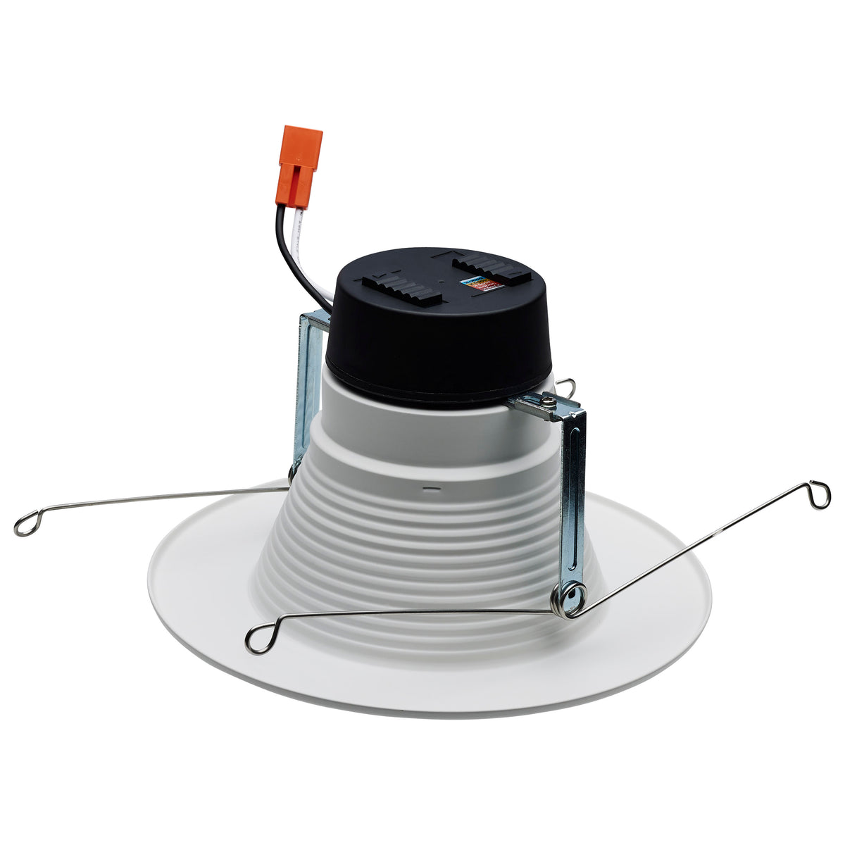 Field Selectable LED Downlight Retrofit - Deep Baffle - 8/10.5/13.5 Watts - 27K/30K/35K/40K/50K CCT - 5-6 Inch - Round Shape - White Finish - 120 Volts