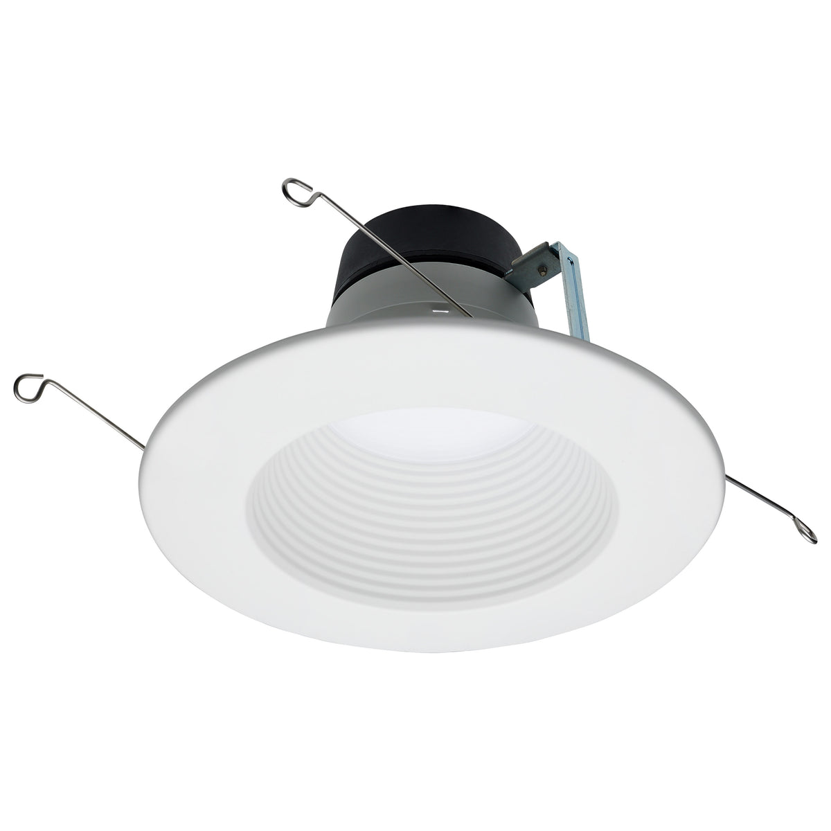 Field Selectable LED Downlight Retrofit - Deep Baffle - 8/10.5/13.5 Watts - 27K/30K/35K/40K/50K CCT - 5-6 Inch - Round Shape - White Finish - 120 Volts