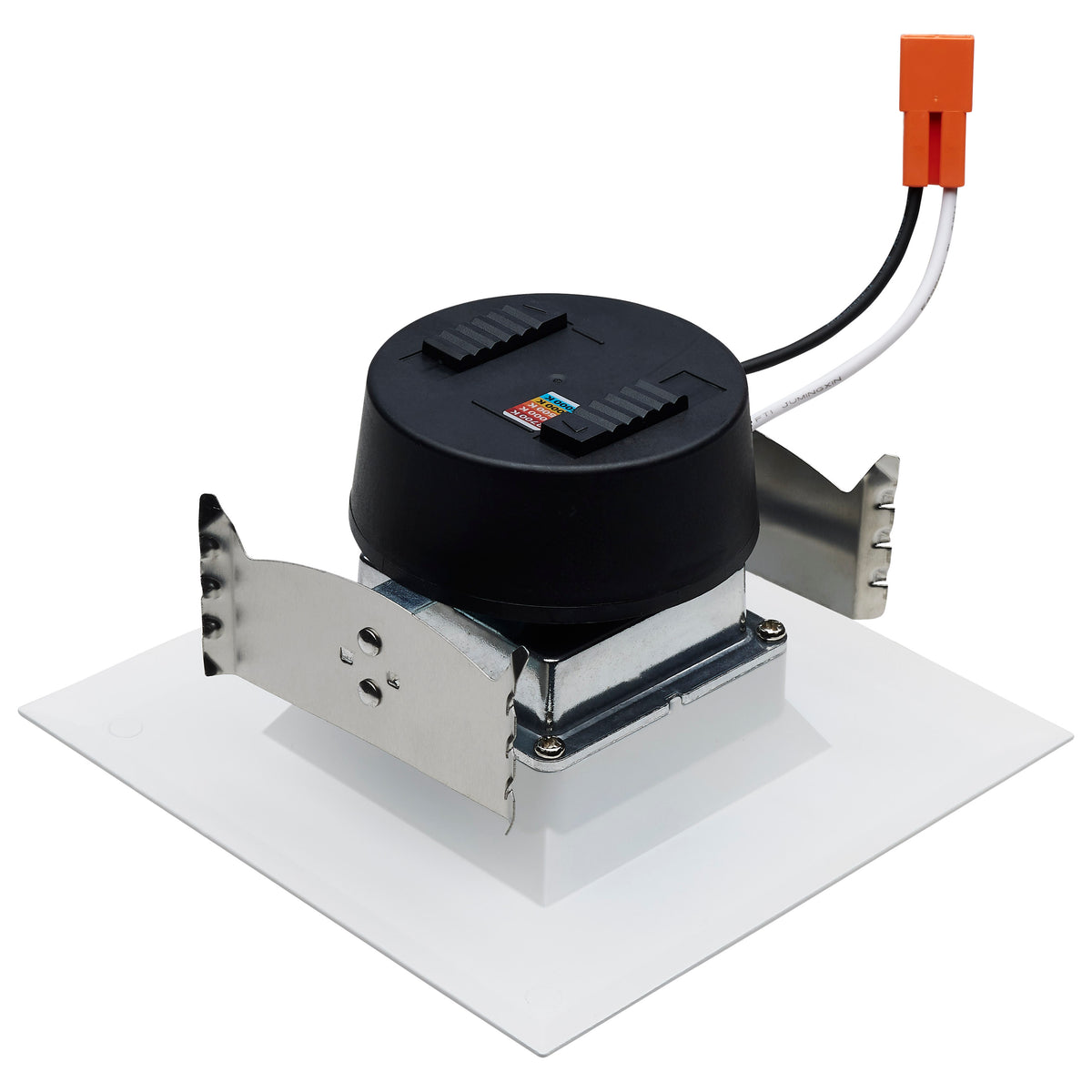 Field Selectable LED Downlight Retrofit - Deep Baffle - 5.8/7/9.5 Watts - 27K/30K/35K/40K/50K CCT - 4 Inch - Square Shape - White Finish - 120 Volts