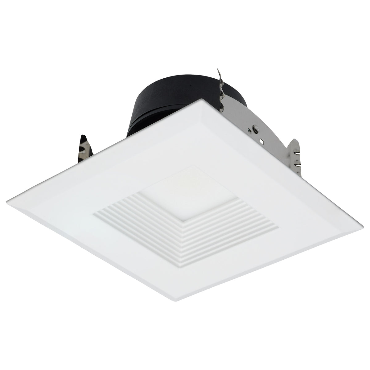 Field Selectable LED Downlight Retrofit - Deep Baffle - 5.8/7/9.5 Watts - 27K/30K/35K/40K/50K CCT - 4 Inch - Square Shape - White Finish - 120 Volts