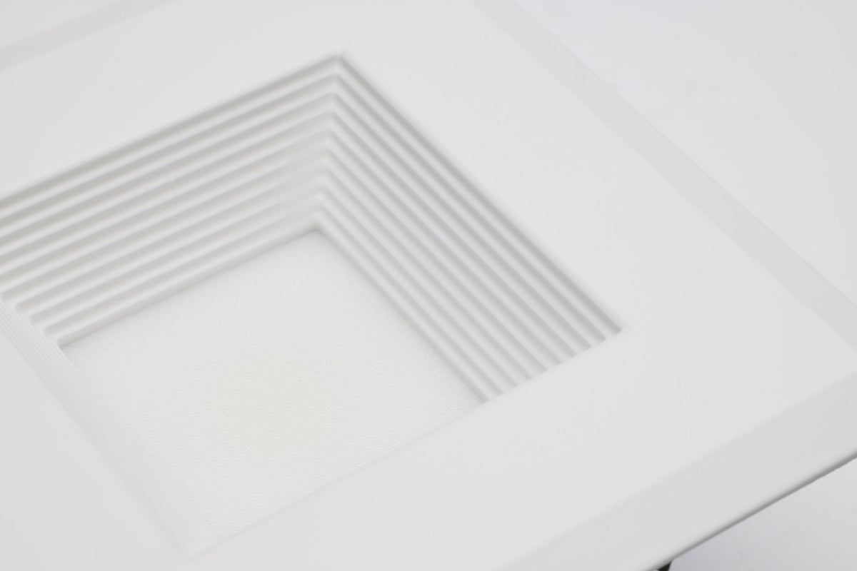 Field Selectable LED Downlight Retrofit - Deep Baffle - 5.8/7/9.5 Watts - 27K/30K/35K/40K/50K CCT - 4 Inch - Square Shape - White Finish - 120 Volts