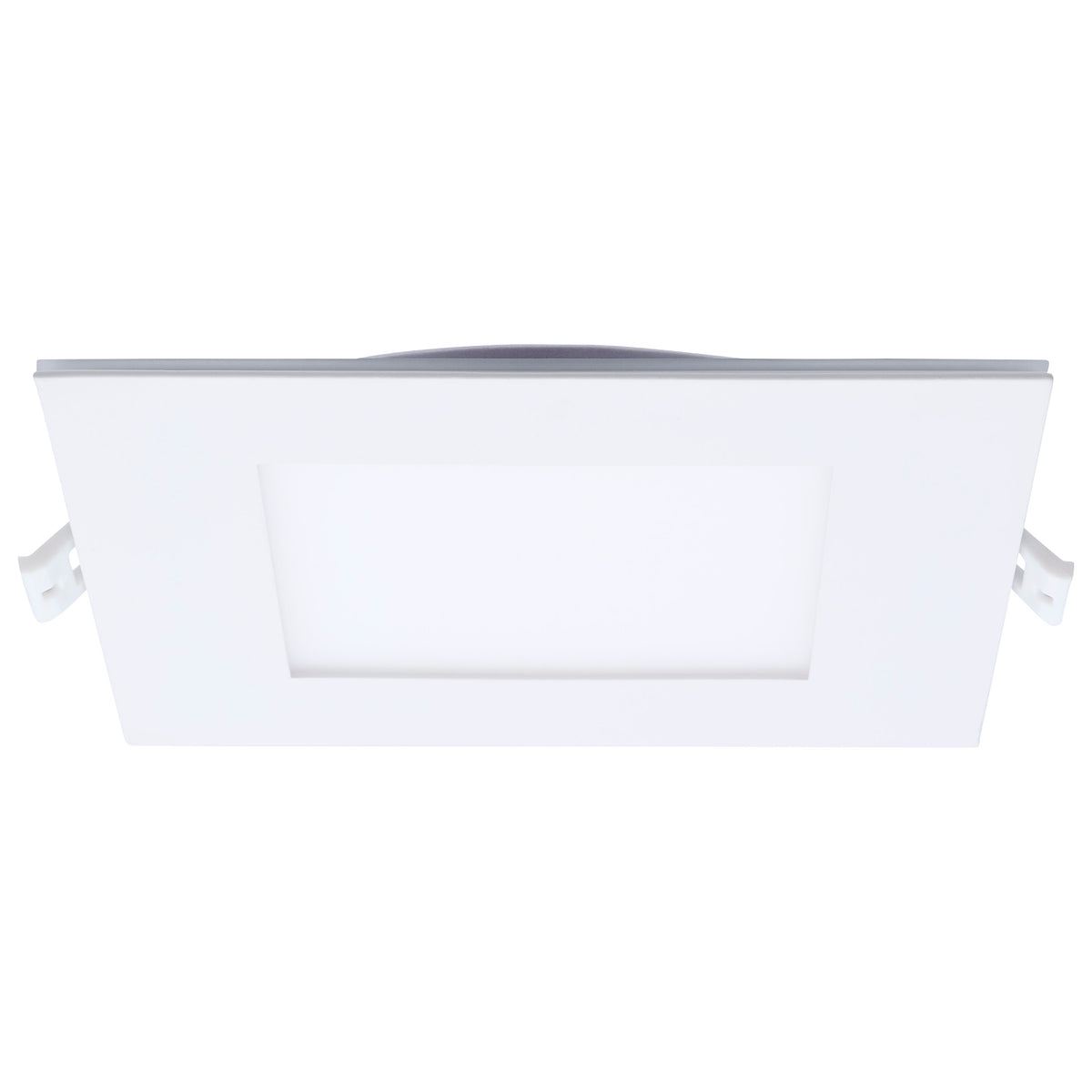 12 Watt LED Direct Wire Downlight with Night Light - 6 Inch - Remote Driver - CCT Selectable - Dimmable - Square - White Finish