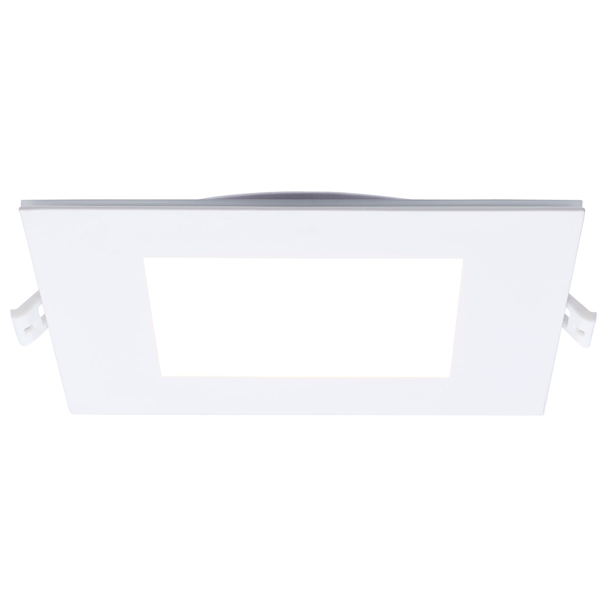 12 Watt LED Direct Wire Downlight with Night Light - 6 Inch - Remote Driver - CCT Selectable - Dimmable - Square - White Finish