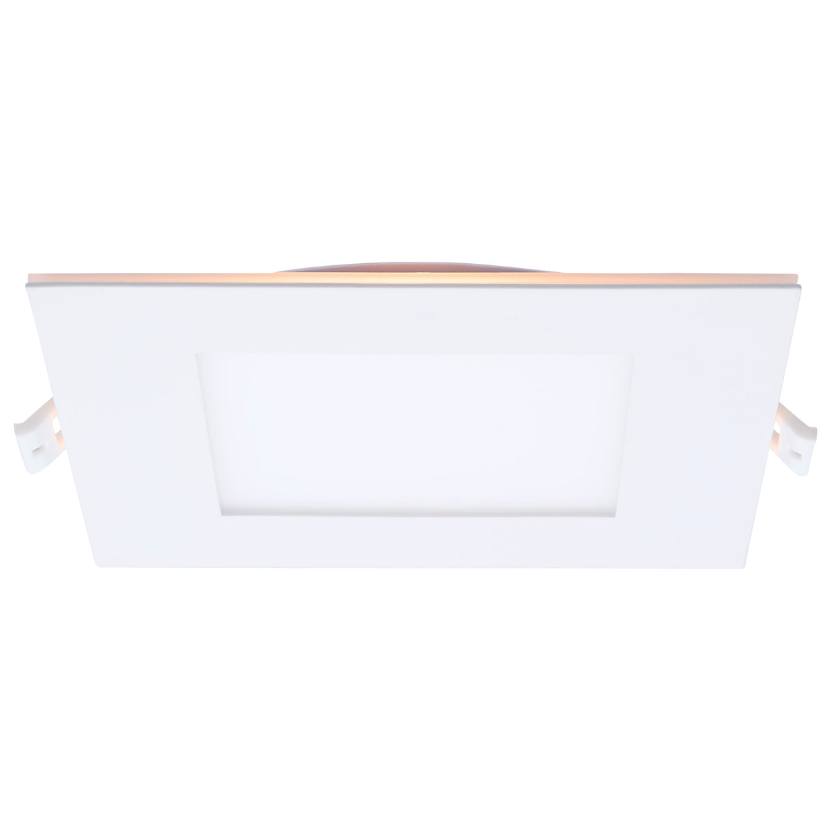 12 Watt LED Direct Wire Downlight with Night Light - 6 Inch - Remote Driver - CCT Selectable - Dimmable - Square - White Finish
