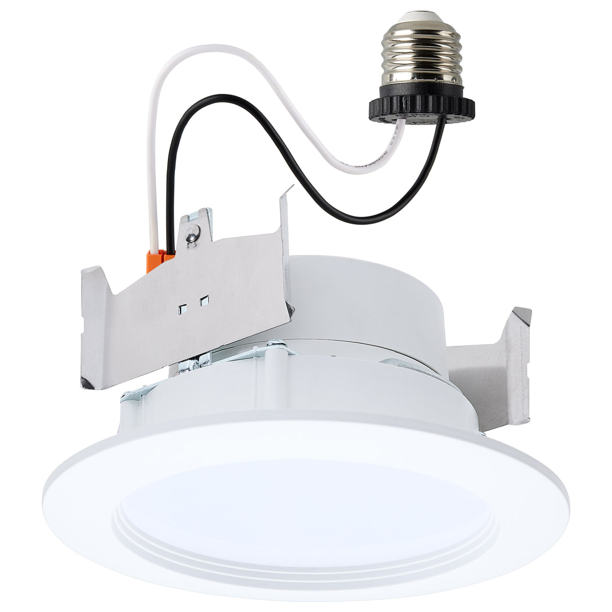 6.5/8/9.3 Watt LED Downlight Retrofit - 27K/30K/35K/40K/50K - 4 Inch - Regressed Wafer - Round - Matte White Finish lighting