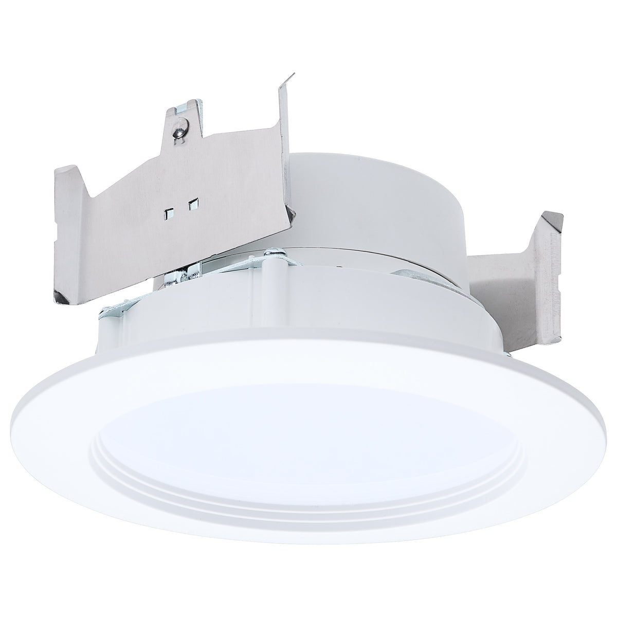 6.5/8/9.3 Watt LED Downlight Retrofit - 27K/30K/35K/40K/50K CCT - 4 Inch - Regressed Wafer - Round - Matte White Finish