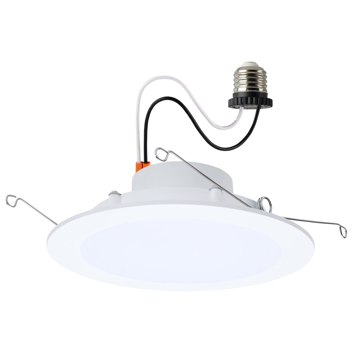 9/11/13 Watt LED Downlight Retrofit - 27K/30K/35K/40K/50K - 6 Inch - Flat Wafer - Round - Matte White Finish product image