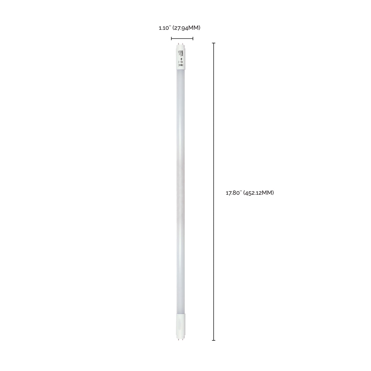7 Watt - 18 Inch - T8 Linear LED - Medium Bi-Pin G13Base - 3000K - 50000 Average Rated Hours - 700 Lumens - Type B Ballast Bypass
