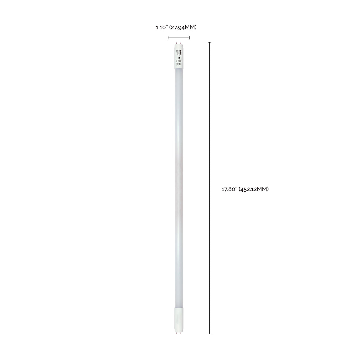 7 Watt - 18 Inch - T8 Linear LED - Medium Bi-Pin G13Base - 4000K - 50000 Average Rated Hours - 750 Lumens - Type B Ballast Bypass