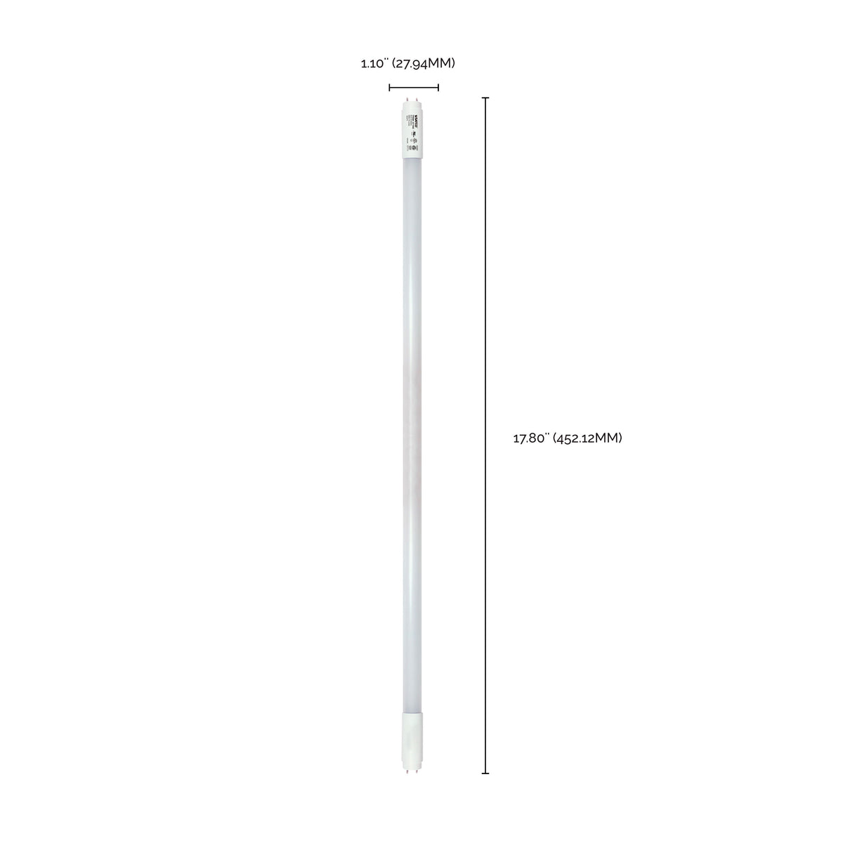 7 Watt - 18 Inch - T8 Linear LED - Medium Bi-Pin G13Base - 6500K - 50000 Average Rated Hours - 770 Lumens - Type B Ballast Bypass