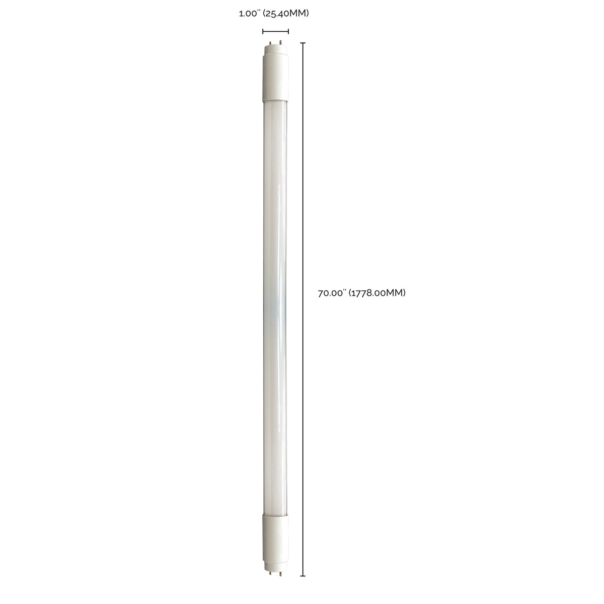 30 Watt T8 LED - Type B Ballast Bypass - G13 Bi-Pin Base - 80 CRI - 4000K - Single Ended