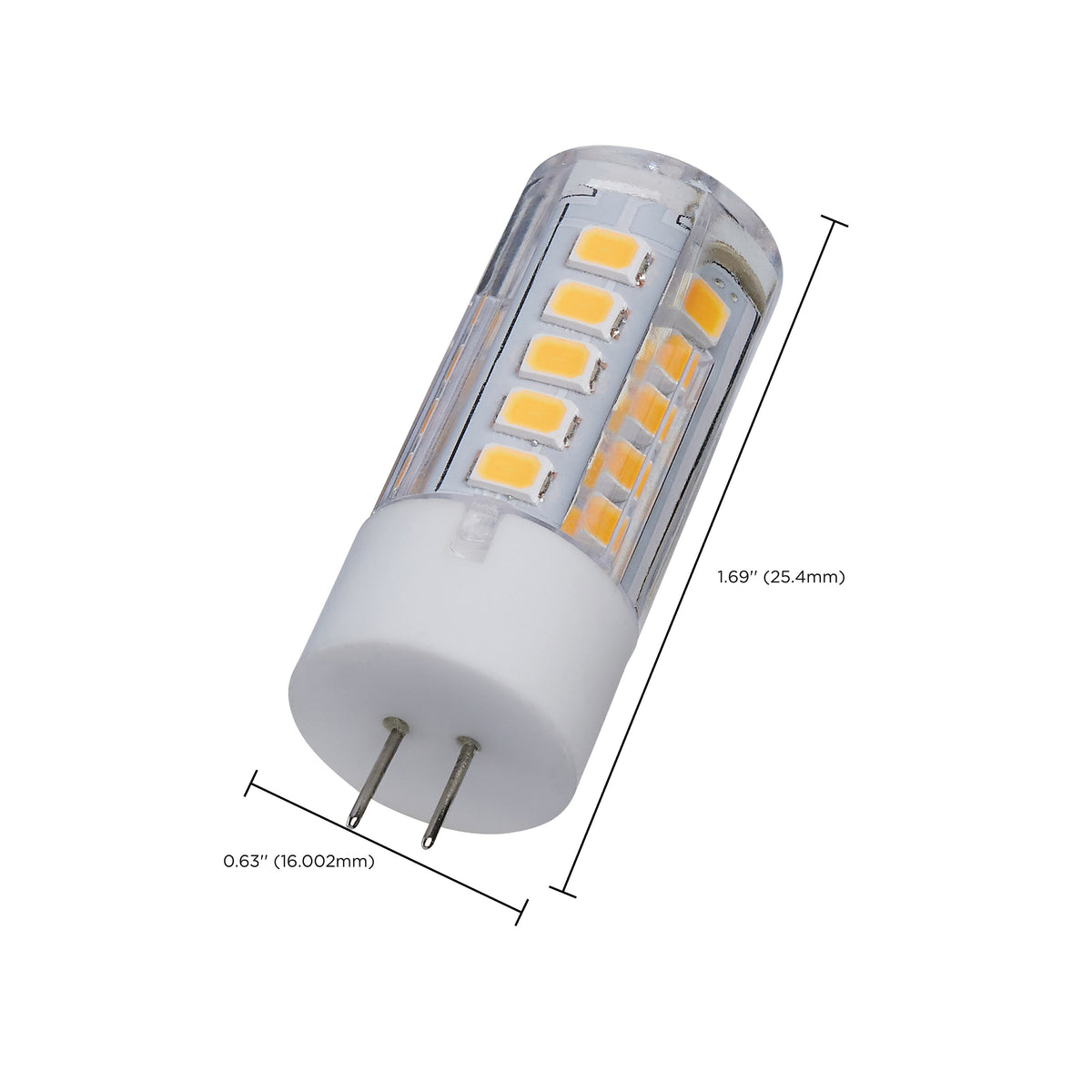 3 Watt Mini LED - G4 Base - 3000K - Clear Finish - 12 Volt