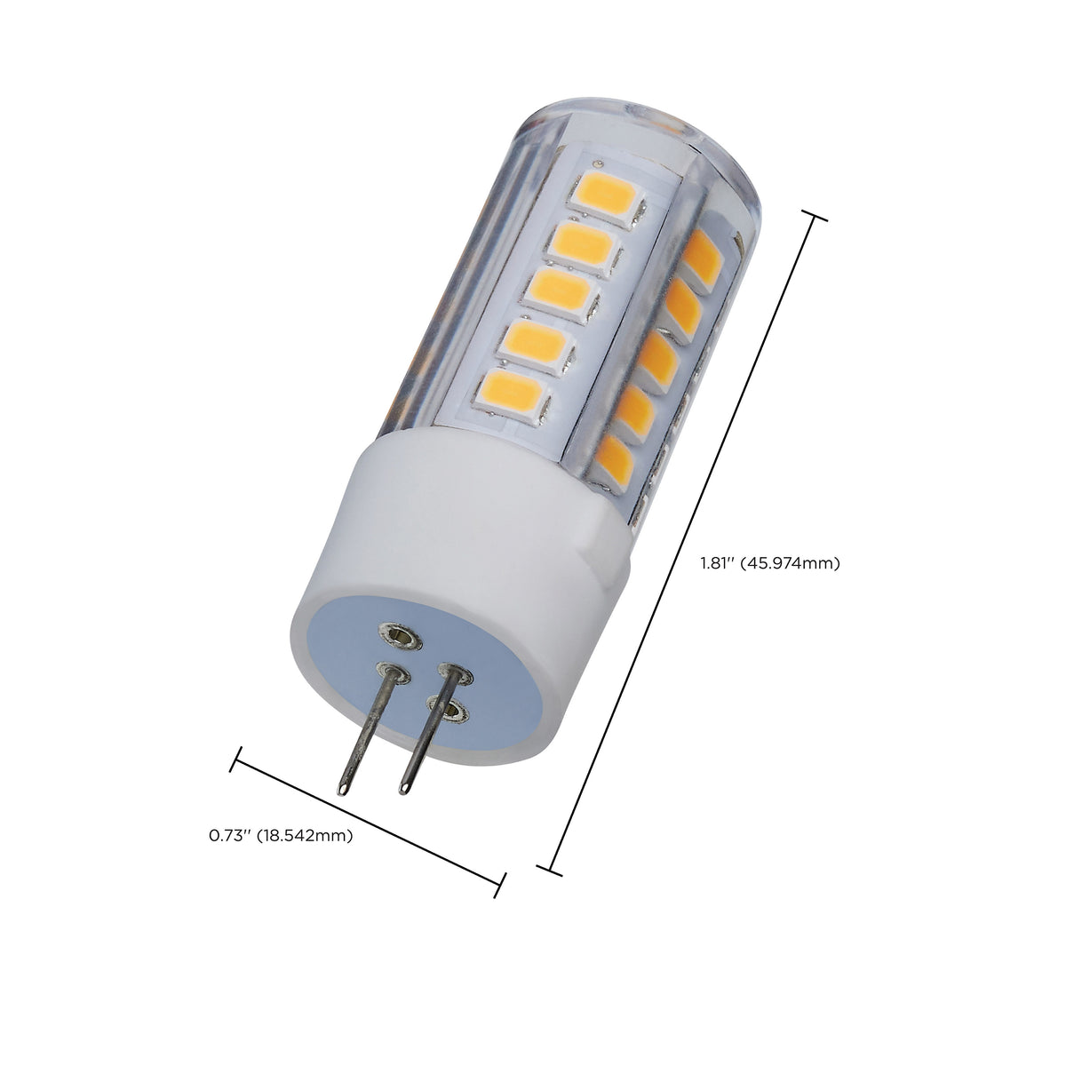 4.5 Watt Mini LED - G4 Base - 3000K - Clear Finish - 12 Volt