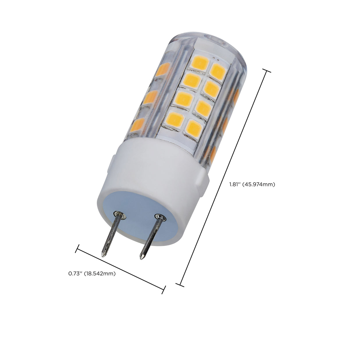 4.5 Watt Mini LED - G8 Base - 3000K - Clear Finish - 120 Volt