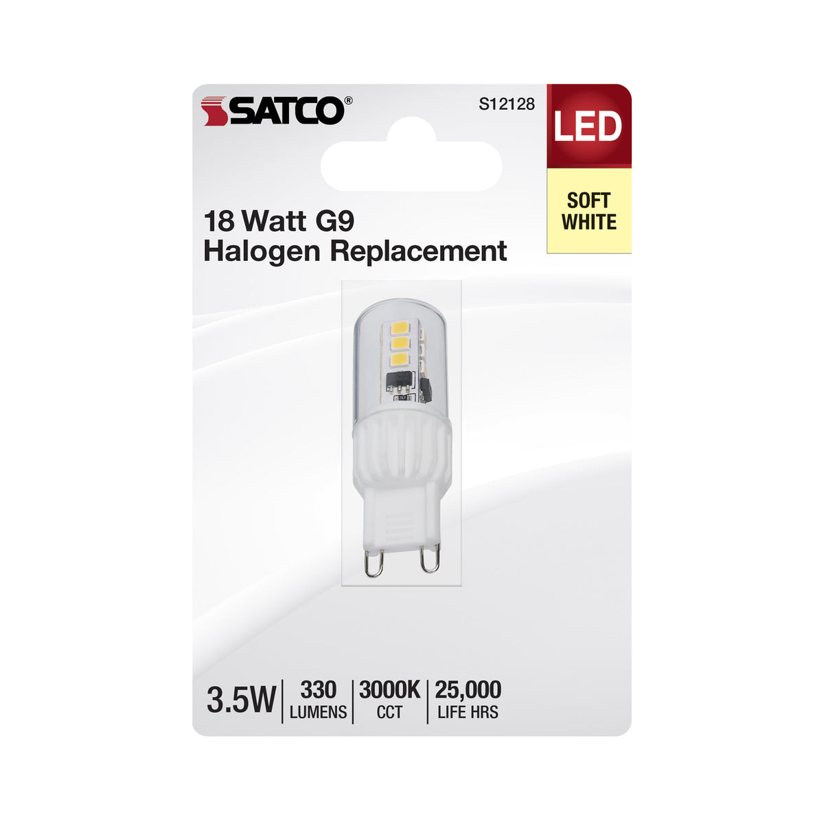 3.5 Watt Mini LED - G9 Base - 3000K - Clear Finish - 120 Volt