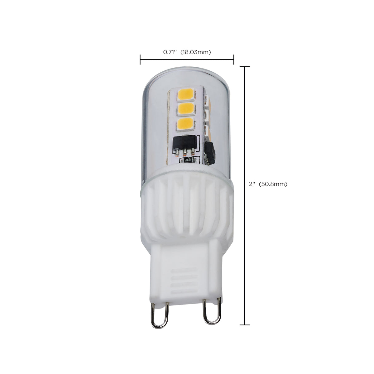 3.5 Watt Mini LED - G9 Base - 3000K - Clear Finish - 120 Volt